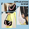 Gorgecraft 2Pcs 2 Colors Heart Acrylic Bead Bag Straps DIY-GF0006-68-7