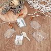 8Pcs Plastic Badge Holder Pendant Decoration HJEW-CA0001-19-4