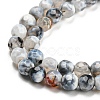 Dyed Natural Fire Crackle Agate Beads Strands G-G007-01F-4