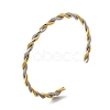 304 Stainless Steel Twisted Rope Shape Cuff Bangles for Women BJEW-C091-02D-GP-4