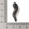 Rack Plating Brass Micro Pave Cubic Zirconia Pendant KK-A229-03G-B-3