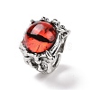 Dragon Eye Glass Wide Band Rings for Men RJEW-E017-01AS-02-2
