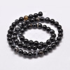 Natural Black Agate Bead Strands G-G962-16mm-12-A-2