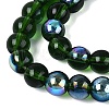 Transparent Electroplate Glass Beads Strands LS-EGLA-Q132-6MM-01A-21-3