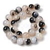 Natural Dendritic Agate Beads Strands G-A248-A07-06-3