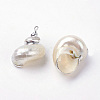 Electroplate Spiral Shell Pendants BSHE-L036-02-2