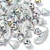 50Pcs 5 Styles UV Plating Opaque CCB Plastic Beads MACR-YW0004-72-2