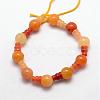 Natural Topaz Jade 3-Hole Guru Bead Strands G-K149-06-1