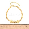 Brass Micro Pave Clear Cubic Zirconia Round Beaded Bracelets BJEW-F528-05G-5
