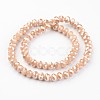 Electroplate Glass Beads Strands EGLA-P018-8mm-FR-A03-2