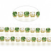 Brass Rhinestone Strass Chains CHC-N017-001A-A08-3