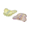 UV Plating Rainbow Iridescent Acrylic Beads OACR-O008-05-2