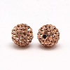 Polymer Clay Rhinestone Beads RB-A053-8mm-25-1