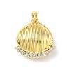 Brass Micro Pave Cubic Zirconia Pendants KK-L253-02G-1