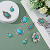 16Pcs 4 Styles Alloy Pendants PALLOY-HY0002-02-4