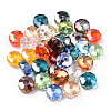Transparent Electroplate Glass Beads Strands EGLA-YWC0001-8mm-02-2