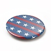 Independence Day Flat Round Tinplate Badge Pins JEWB-G021-01G-3