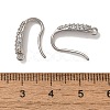 Rack Plating Brass Micro Pave Clear Cubic Zirconia Earring Hooks KK-A231-02P-3