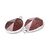 Natural Strawberry Quartz Pendants G-I207-14K-S-3
