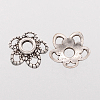 5-Petal Flower Tibetan Silver Fancy Bead Caps AA484-2
