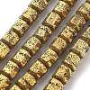 Electroplated Natural Lava Rock Beads Strands G-A251-A01-01H-2