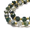Natural Moss Agate Beads Strands G-P463-10-4