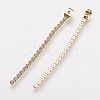 Brass Rhinestone Ear Nuts KK-F731-08G-2