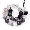 Natural Tourmalinated Quartz Beads Strands G-S345-10mm-30-3