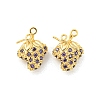 Brass Micro Pave Cubic Zirconia Pendants KK-K369-02G-01-1