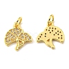 Rack Plating Brass Micro Pave Cubic Zirconia Charms KK-D036-08G-1