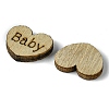 100Pcs Wood Cabochons WOOD-G020-09-2