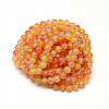 Baking Paint Glass Beads Strands X-DGLA-Q023-8mm-DB42-3