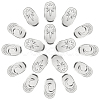 16Pcs 2 Style Oval with Moon & Star 304 Stainless Steel Cabochons STAS-DC0002-66-2