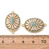 Brass Micro Pave Cubic Zirconia Connector Charms CU-CBA4579-03G-E-2