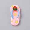 Opaque Resin Cabochons RESI-WH0077-32H-1