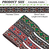 14M 4 Styles Ethnic Style Embroidery Polyester Ribbons OCOR-FG0001-46-2