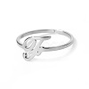 Adjustable 201 Stainless Steel Letter Open Cuff Rings for Women FS-WG61269-32-1