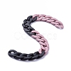 Handmade Opaque Spray Painted Acrylic Curb Chains AJEW-JB00620-02-2