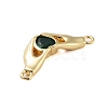 Rack Plating Brass Micro Pave Cubic Zirconia Pendants KK-B097-05G-3
