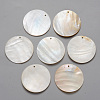 Natural Freshwater Shell Pendants X-SHEL-R021-01-1