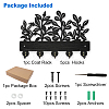 Wood & Iron Wall Mounted Hangers HJEW-WH0055-229-3