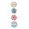 3D Flower & Heart Pattern Roll Stickers DIY-B031-05-4