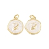 Ocean Theme Brass Enamel Pendants KK-Q029-01E-G-1