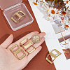 4Pcs Brass Tri-Glide Adjuster Buckles Clasps FIND-OC0003-47-3
