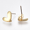 Brass Stud Earring Findings KK-S348-221-2
