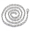 Brass Cable Chains Necklace Making MAK-N034-004B-P-2
