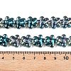 Electroplate Glass Beads Strands EGLA-T028-02N-4