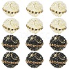 6Pcs Alloy Acrylic Beads OACR-YW0003-64A-2