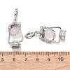 Natural Rose Quartz Pendants GG-CBA0251-04P-06-3