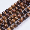 Natural Tiger Eye Round Bead Strands X-G-R203-8mm-1